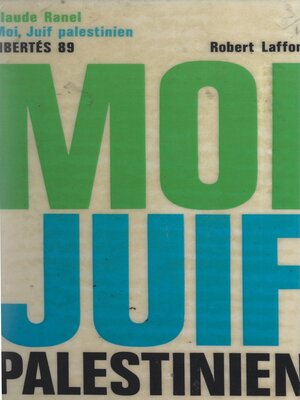 cover image of Moi, Juif palestinien